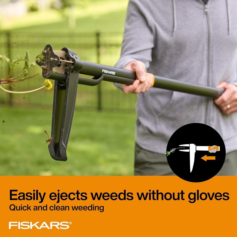 Fiskars 4-Claw Stand Up Weed Puller 39" Gardening Weeding Tool