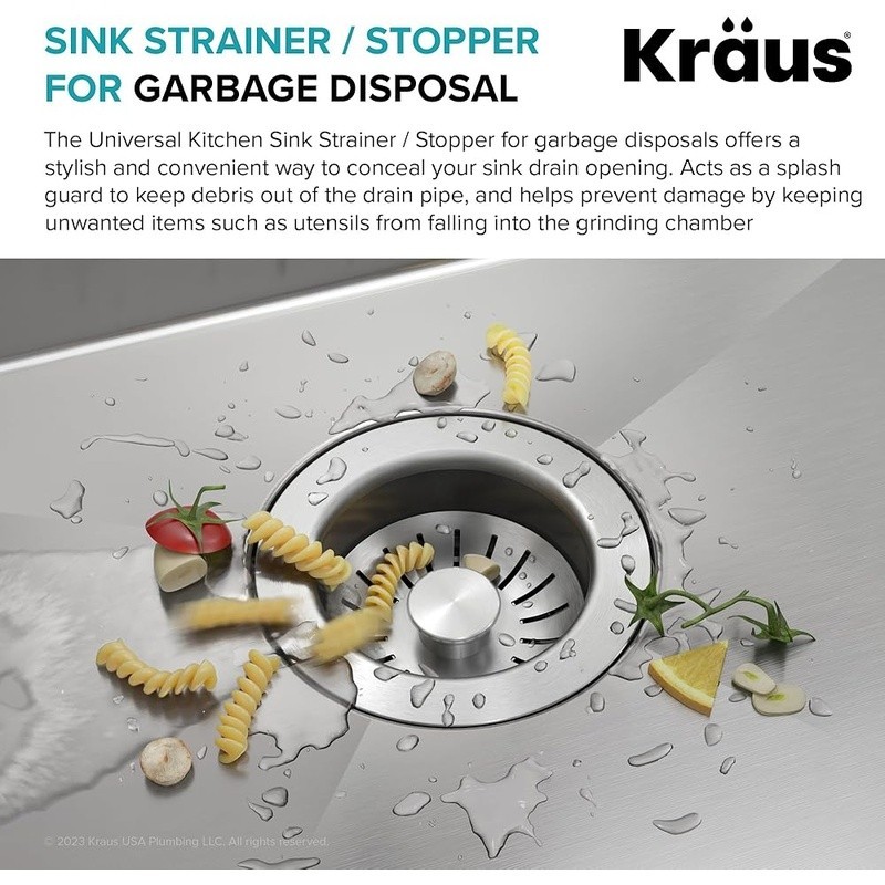 Universal Kitchen Sink Stopper Garbage Disposal Durable Stainless Steel Design