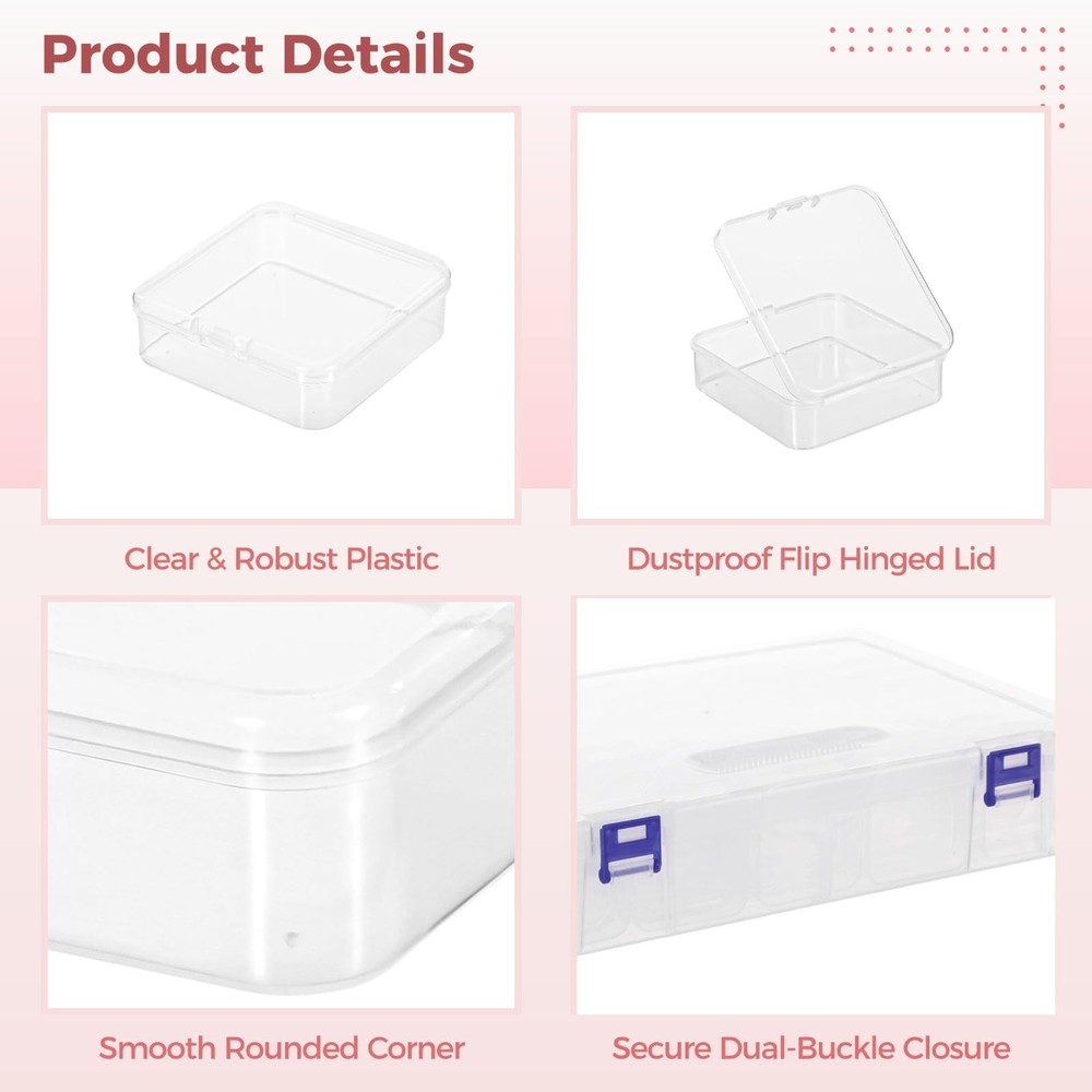 138 Pcs Plastic Bead Storage Containers, Includes 135 Small Storage Boxes and...