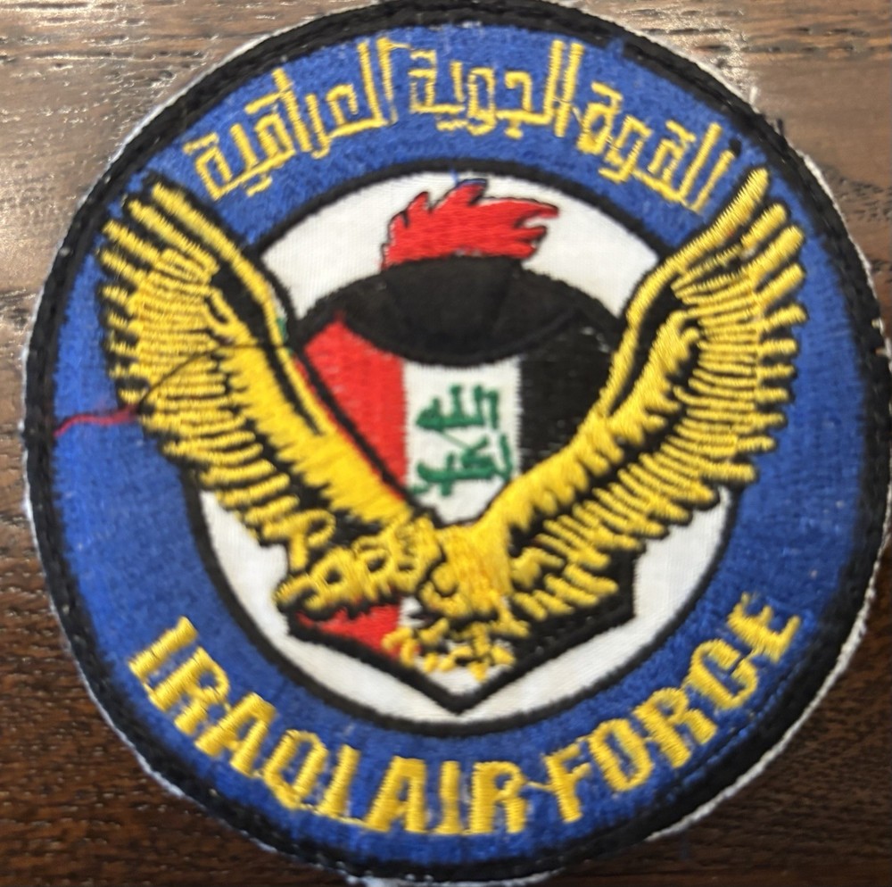 Iraqi Air Force ~3.5” Blue Patch - New / Hook Back