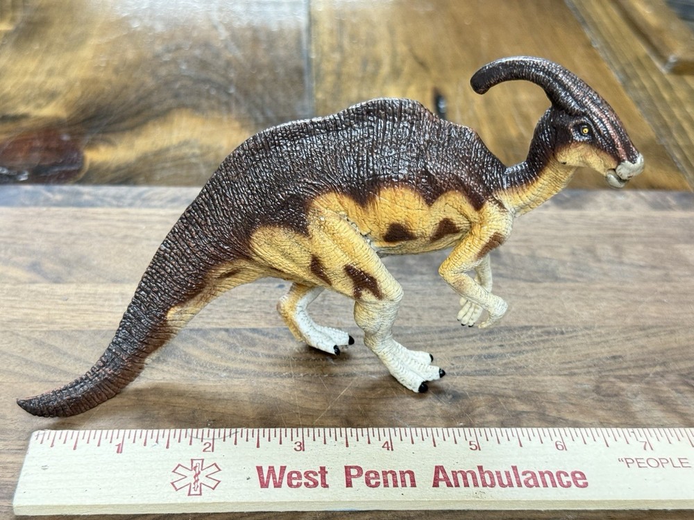 Museum line quality Parasaurolophus dinosaur model