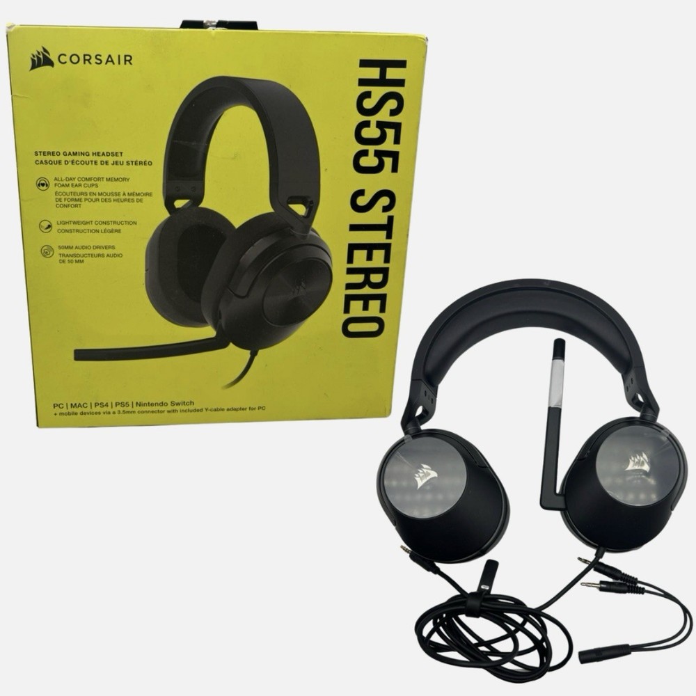 CORSAIR HS55 Stereo Gaming Wired Headset, Multi-Platform Compatible, NEW SEALED