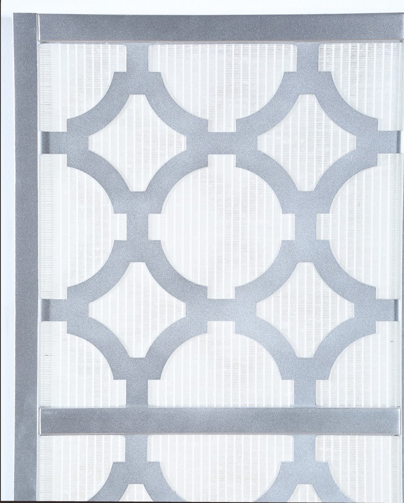 Infused Diamond Design 4-Panel Room Divider Screen, Modern Silver Partition