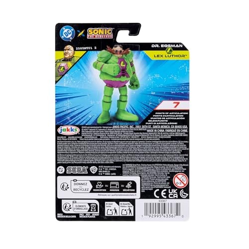 DC X Sonic Collectable 2.5 Inch Scale 2.5", Knuckles Silver Rouge Dr. Eggman