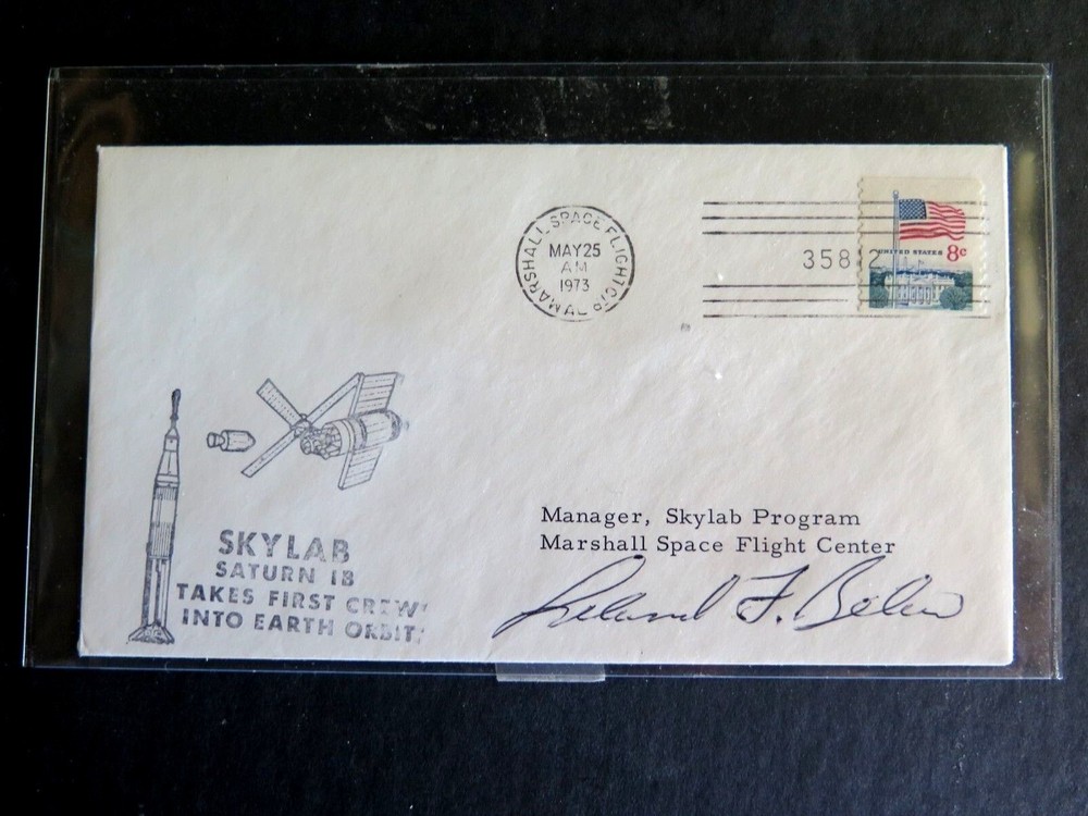 1973 signed manager skylab program marshall space flight center first crew cover
