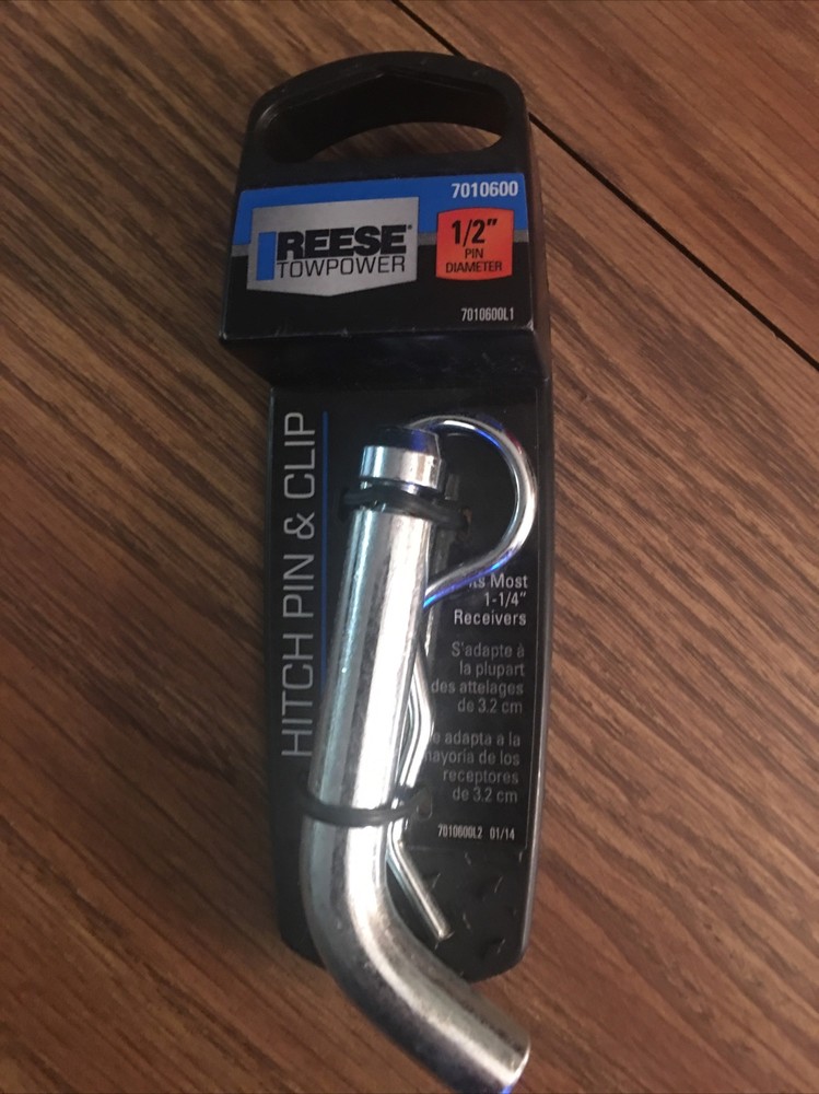 Reese 7010600 Hitch Pull Pin With Clip,  1/2 In