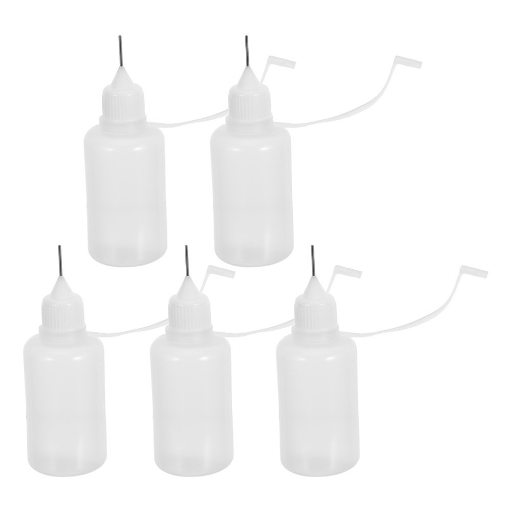 5pcs Plastic Squeeze Bottles 1 Oz - Precision Oil Bottle - Oil Applicator With
