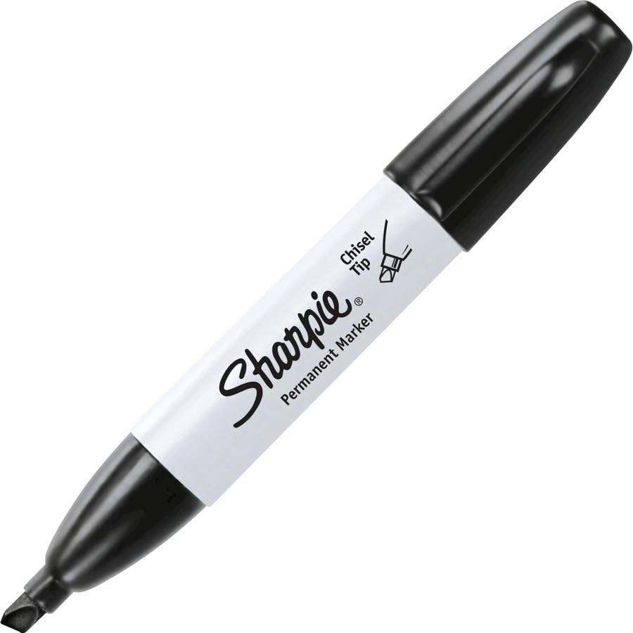 Sharpie Permanent Markers, Chisel Tip, Black, 36 Count Home, School, Office ...