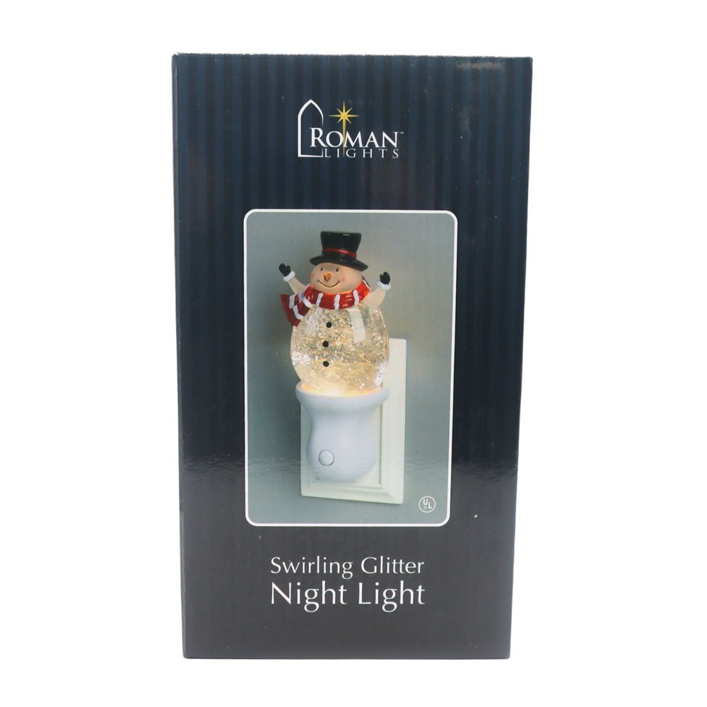 Swirling Snowman Night Light