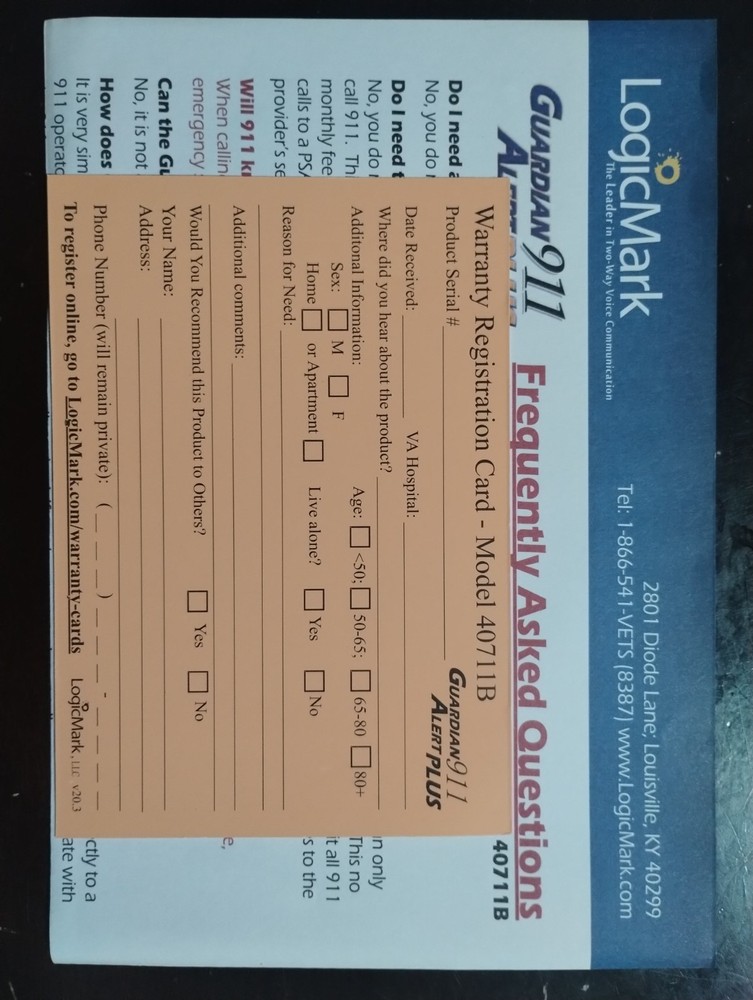 Guardian 911 Alert Plus LogicMark 40711B