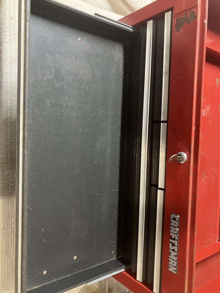 Craftsman 8 Drawer Toolbox, Top Box, Vintage With Key 1992