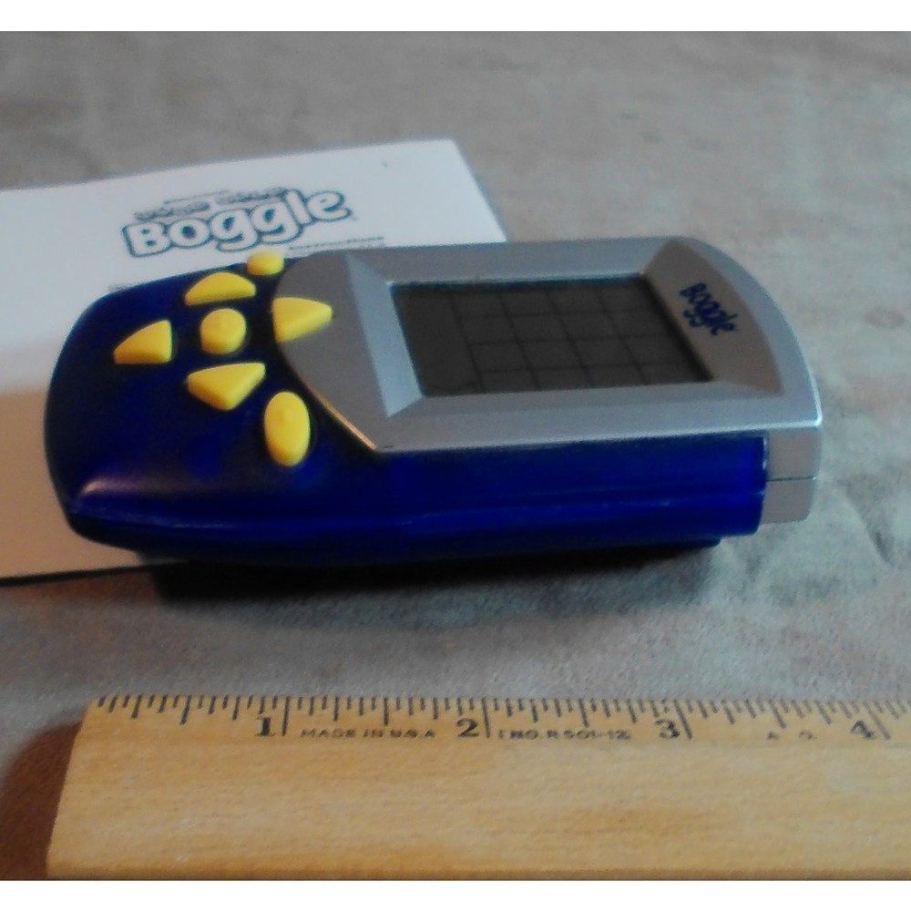 Electronic Handheld Boggle Works 2002 Hasbro Parker Bros Blue