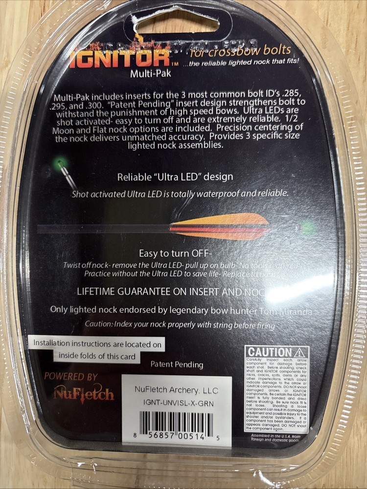 NuFletch Ignitor Crossbow Lighted Nock Red