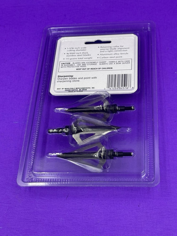 115 Grain Fixed 3 Blade Bushmaster Hunting Broadhead Cut IV3 New