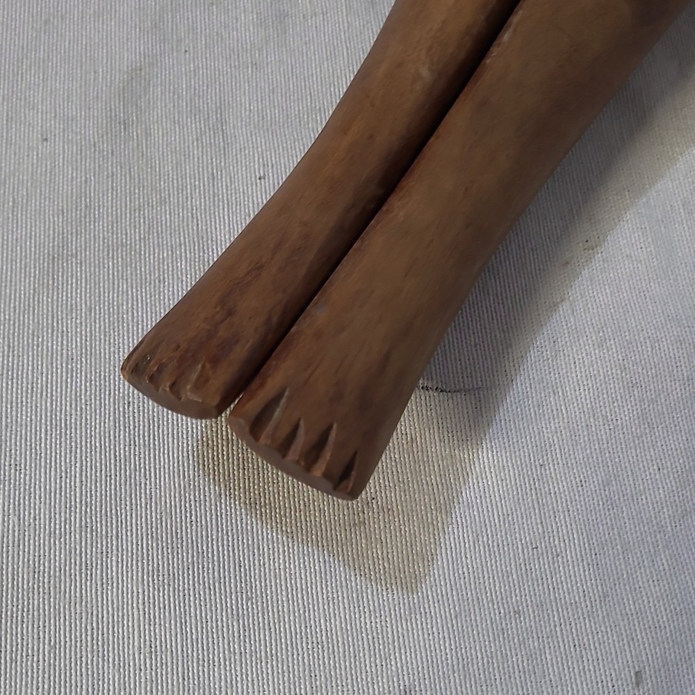 Vintage Nut Cracker Rustic Hand Carved Wood Folk