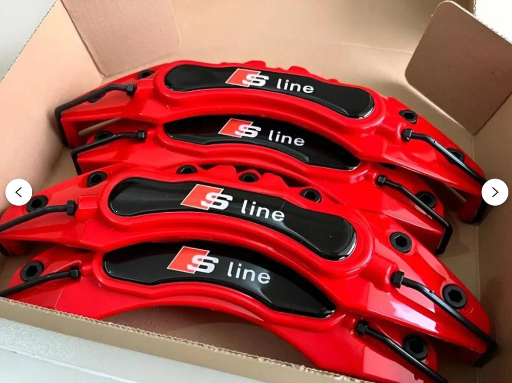 Red S line Car Disc Brake Caliper Covers 4PCS/ Universal