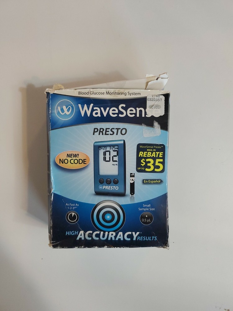 WaveSense Presto Blood Glucose Monitoring System