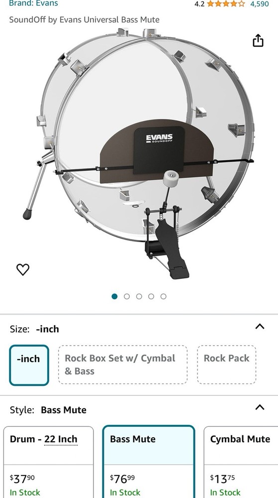 Evans Sound Off Bass Mute