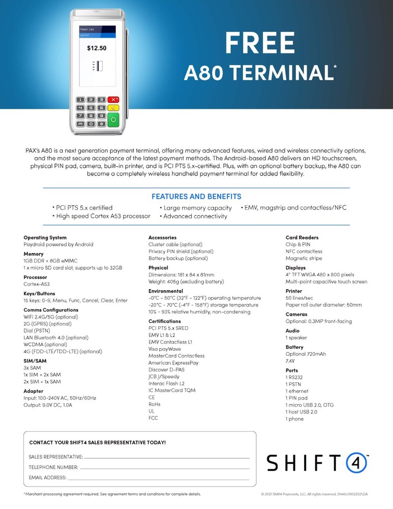 Credit Card Terminal Wire with merchant account