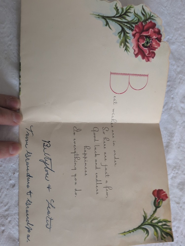 A Vintage Used Congratulations Card