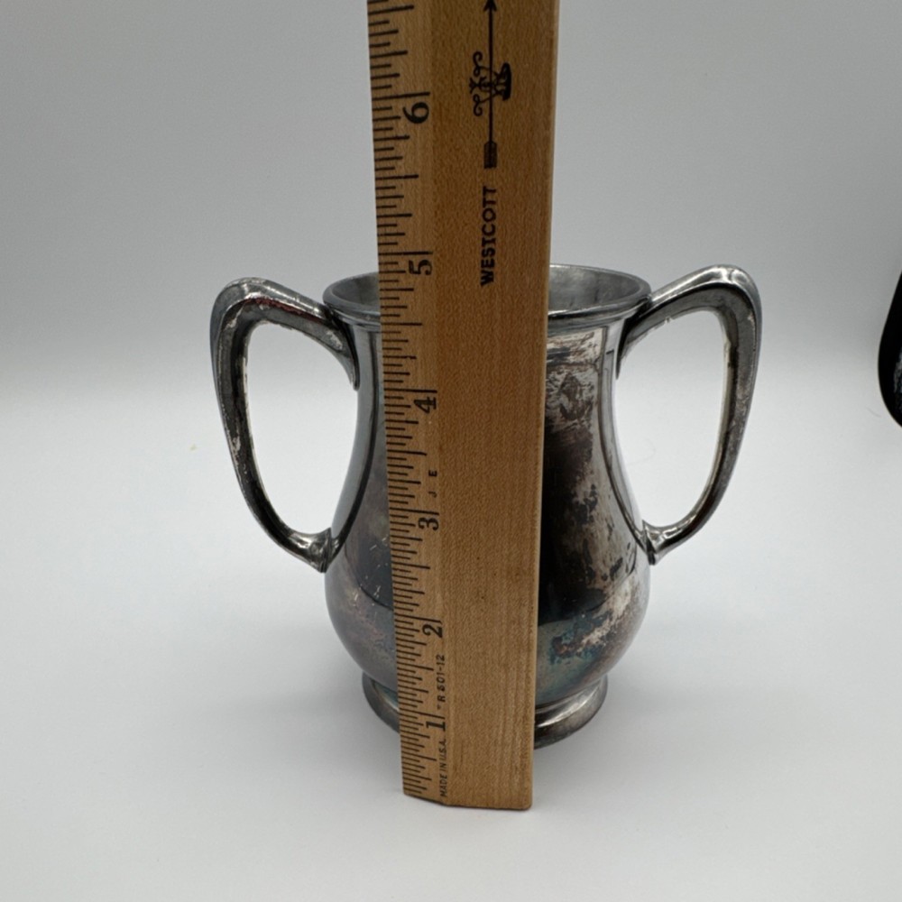 Rogers Bros Silverplate Triple Plate Silver-Plated Double Handle Sugar Bowl