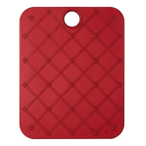 14" x 11" Gripper Non-Slip Poly Cutting Board, Red