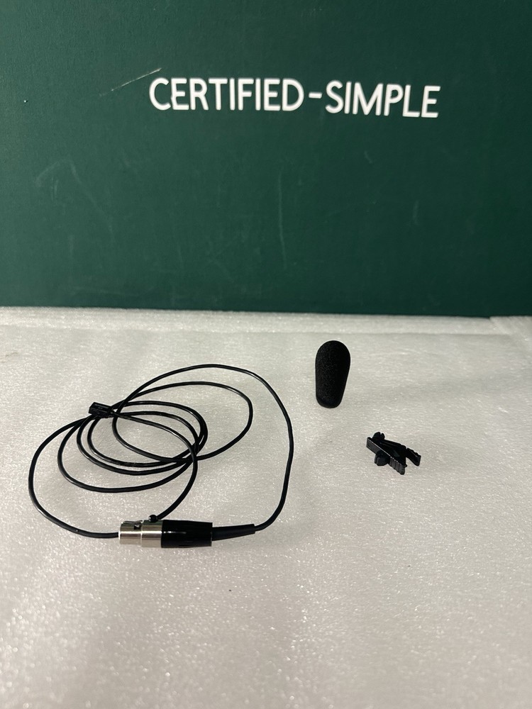 Shure WL93 Lav Mic – Compact, Clear Sound, Includes Clip & Windscreen.