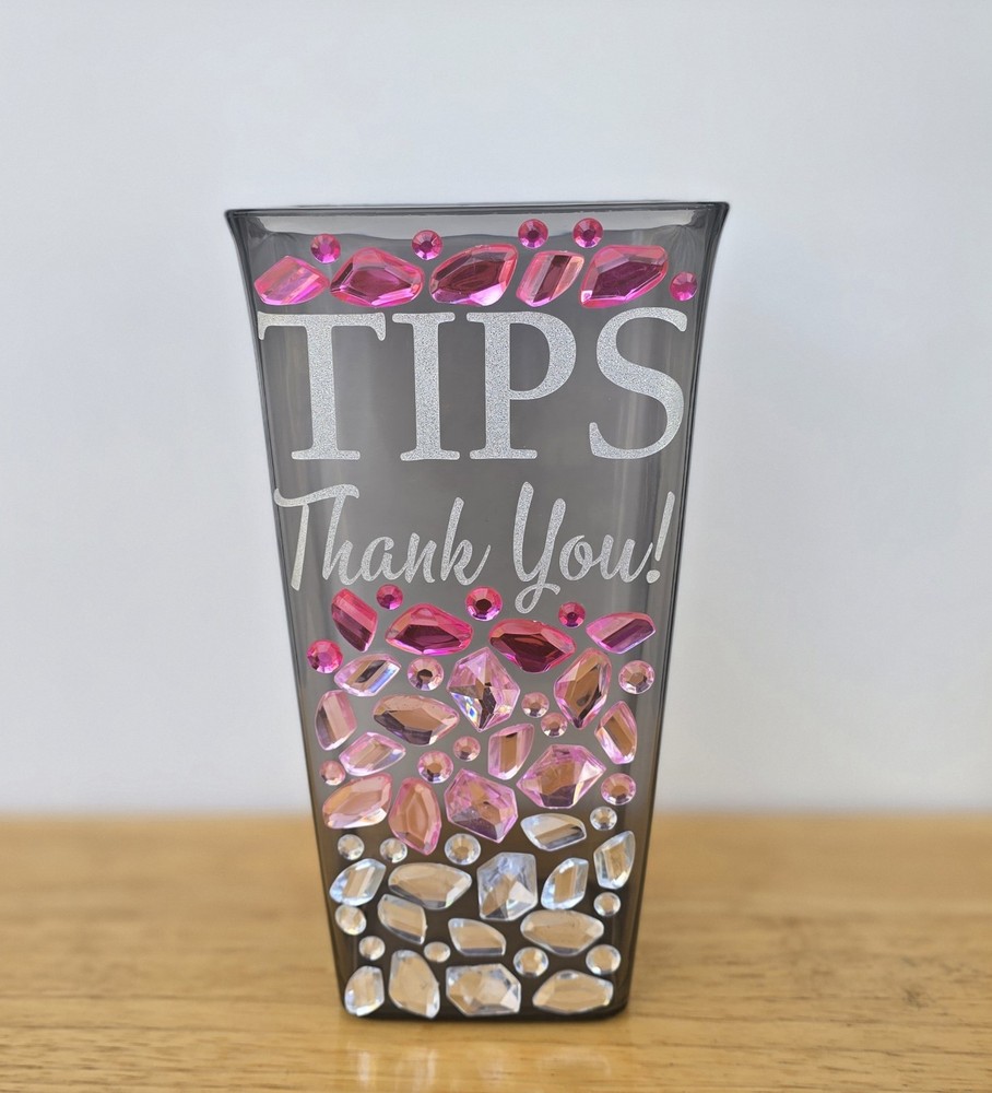 New Tip Jar 7.5x4x4 Bartender Bars Money Container Restaurants Salon Tips