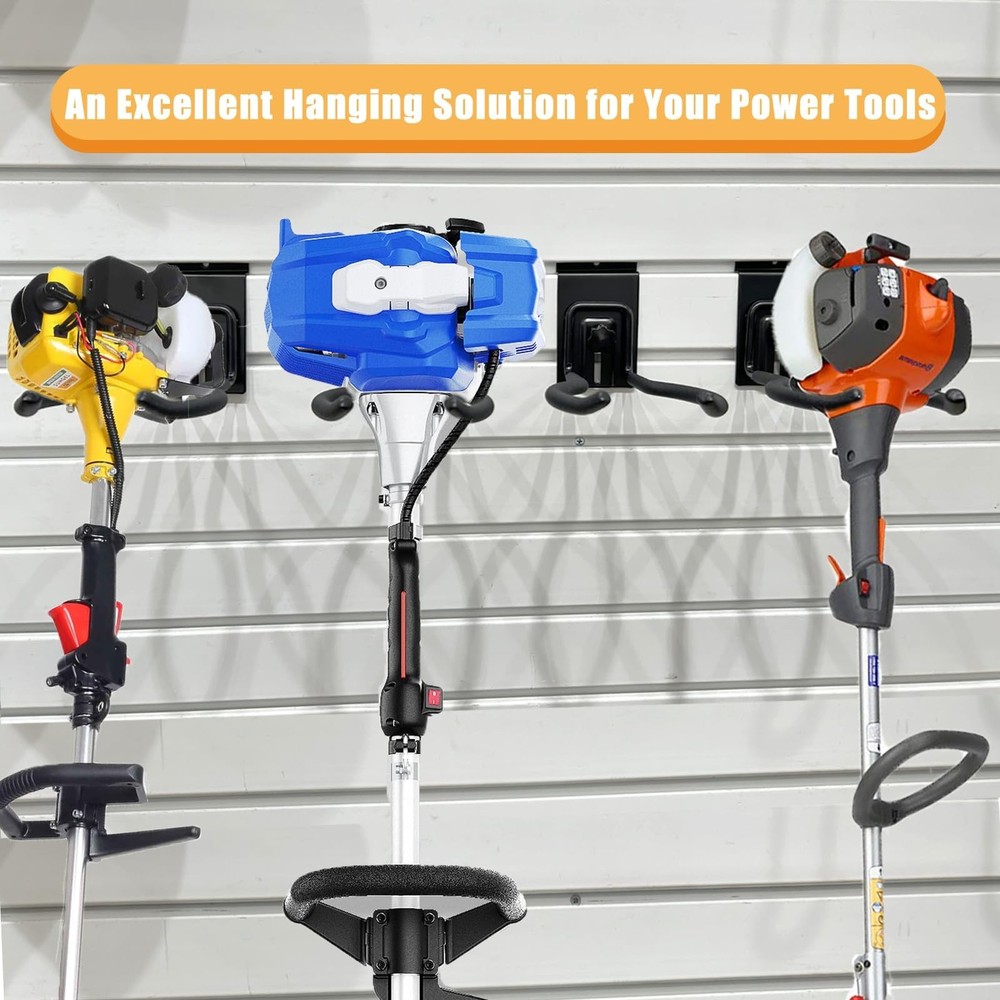 Adjustable Slatwall Hooks, Lockable Slatwall Weedeater & String Trimmer Hange...