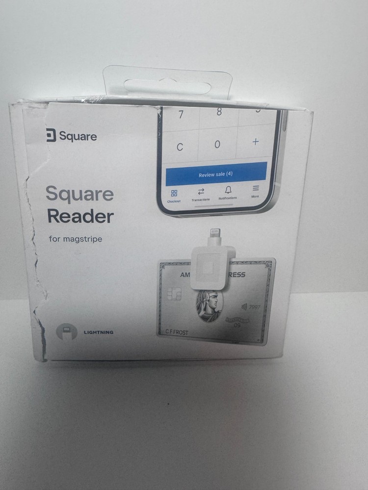 NEW Square - Magstripe Reader with Lightning Connector - Glossy White
