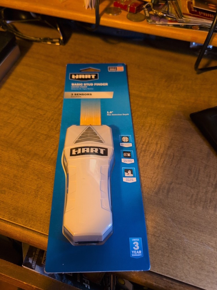 HART ~ Basic Stud Finder with 3 Sensors Accuracy w/ Batteries