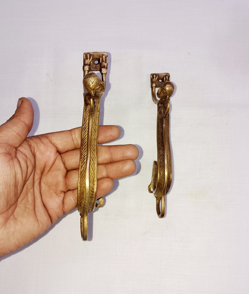Vicious Chimpanzee Cabinet Pull Set Brass Tribal Monkey Cupboard Handle CA737