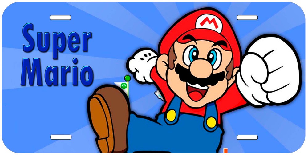 Personalized Super Mario Car License Plate Any Name