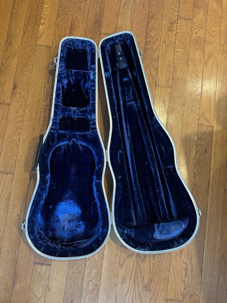 Vintage Hard Shell Violin Case Black with Blue Lining