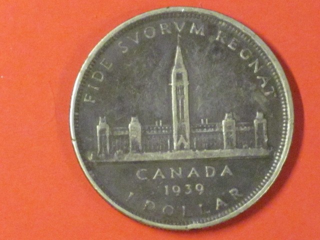 1939 Royal Visit Commemorative Silver Dollar - Canada - 80% Silver
