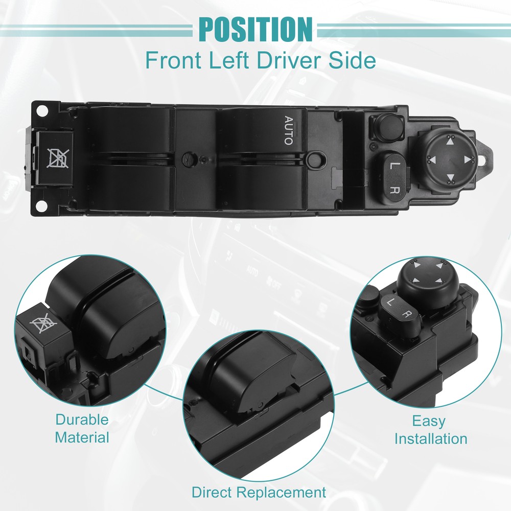 Pack (1) Front Left Driver Side Master Power Window Switch for Mazda 2 2011-2014