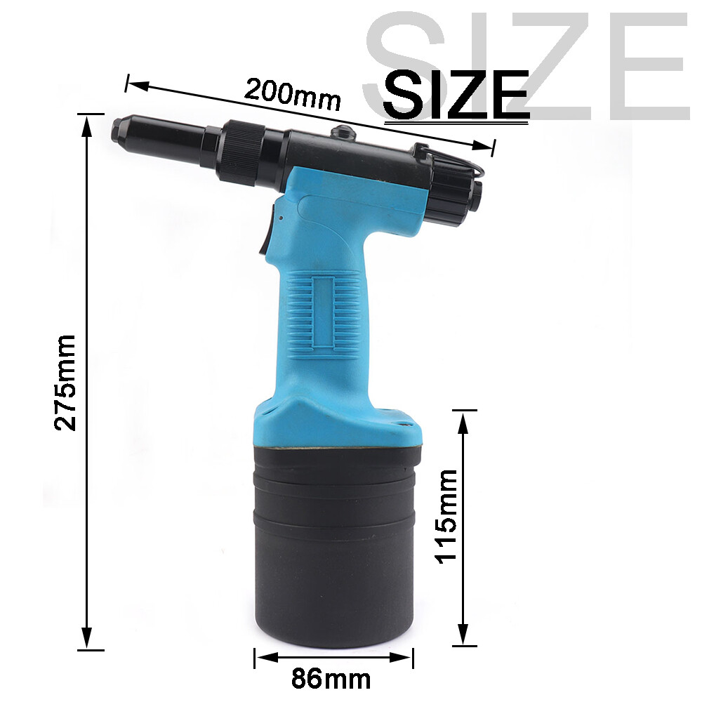 Air Rivets Nut Gun Tool Pneumatic Riveter Pull Setter, 1/8"-3/16" Riveting Range