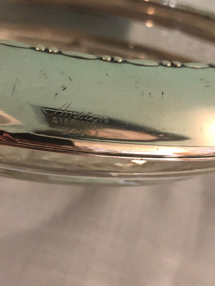 One Sterling Silver Champagne Coaster and One Wine Bottle Coaster