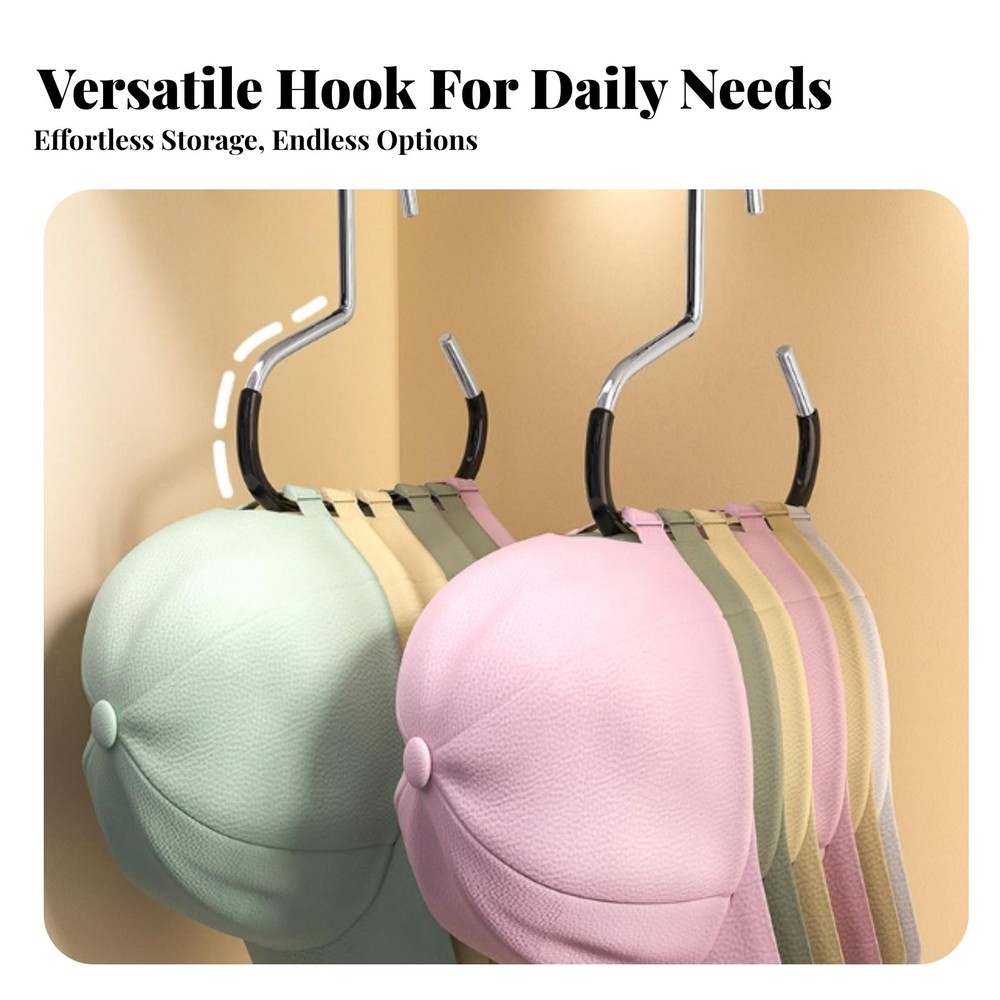 Hat Hanging Rack Multi-Purpose Closet Accessory Hook Space-Saving for Dorm Room