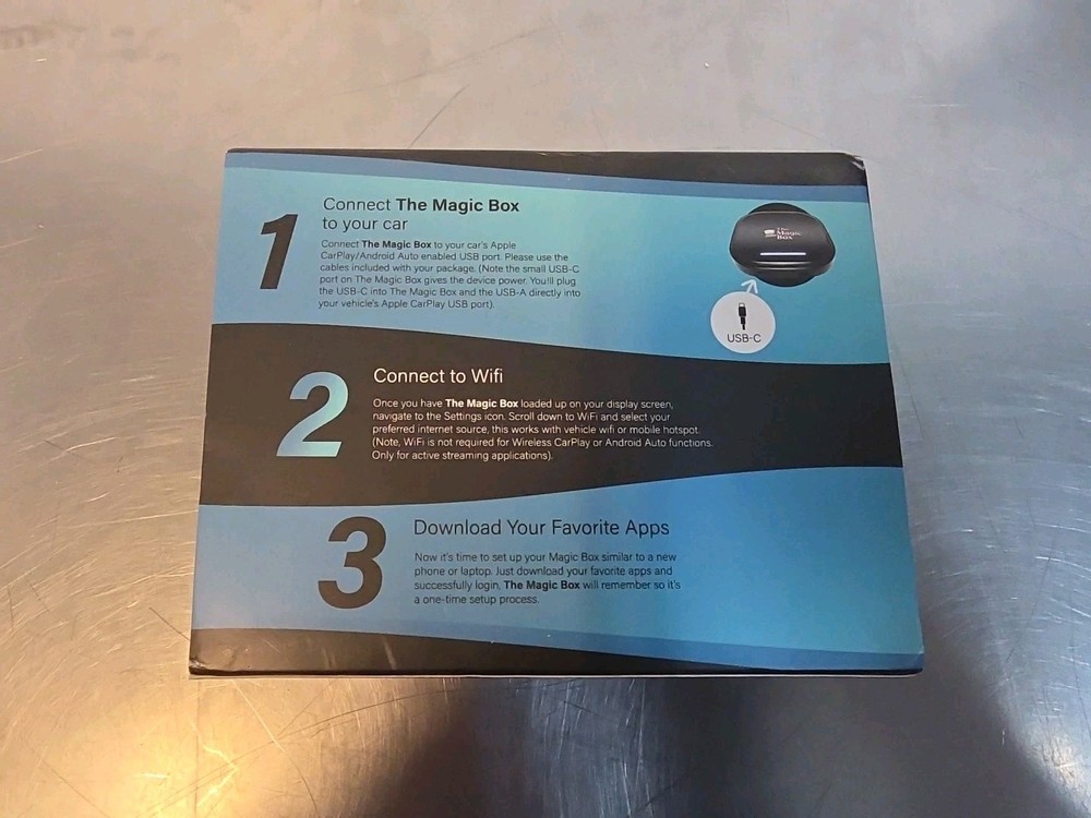 The Magic Box 2.0, Wireless CarPlay/Android Auto Adapter, Wireless Auto