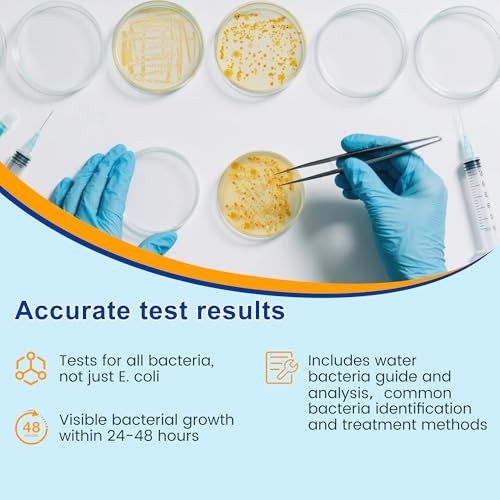 Bacteria Test Kits for Drinking Water - 12 Tests Detect Coliform, E.coli & All