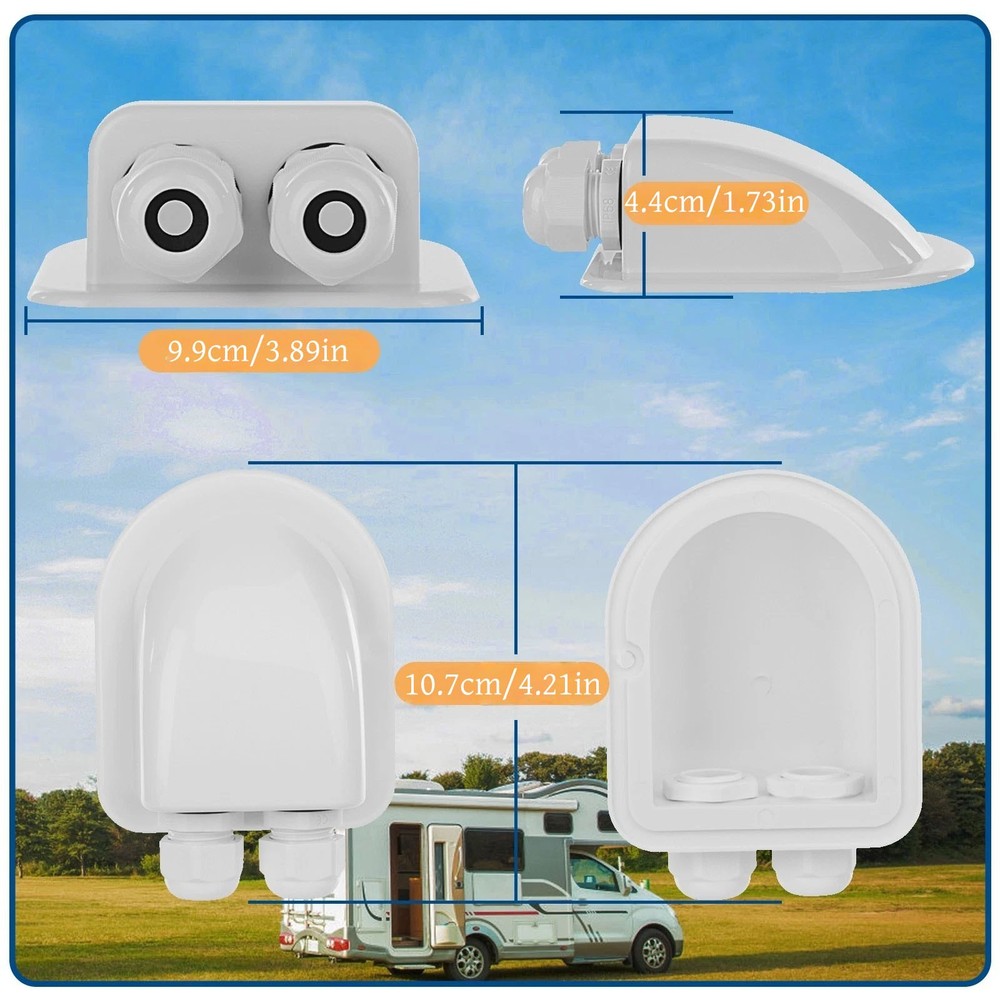 Double Cable Entry Junction Box for Solar Panel Roof Installation IP68 Rated