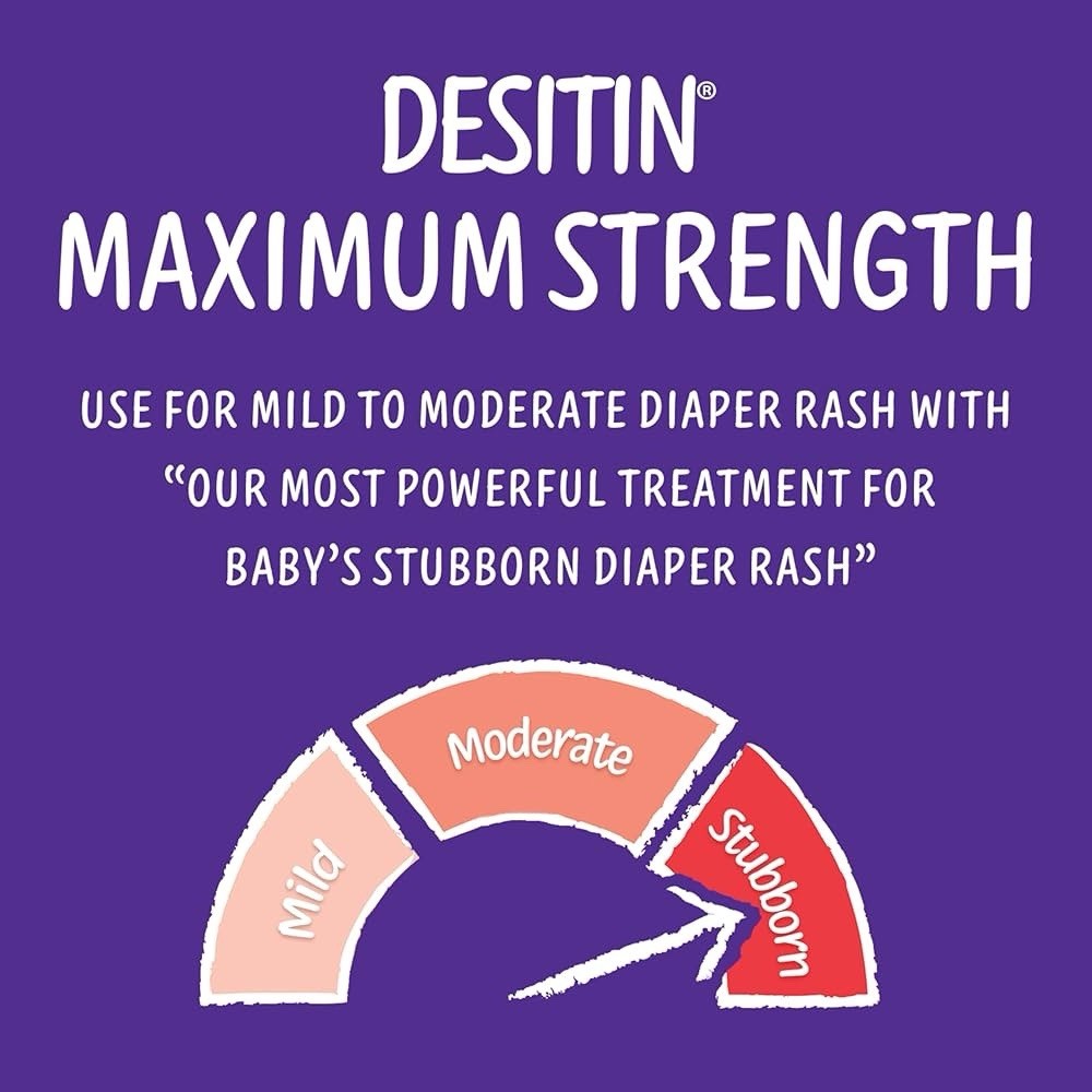 Desitin Maximum Strength Diaper Rash Paste Unisex White Purple