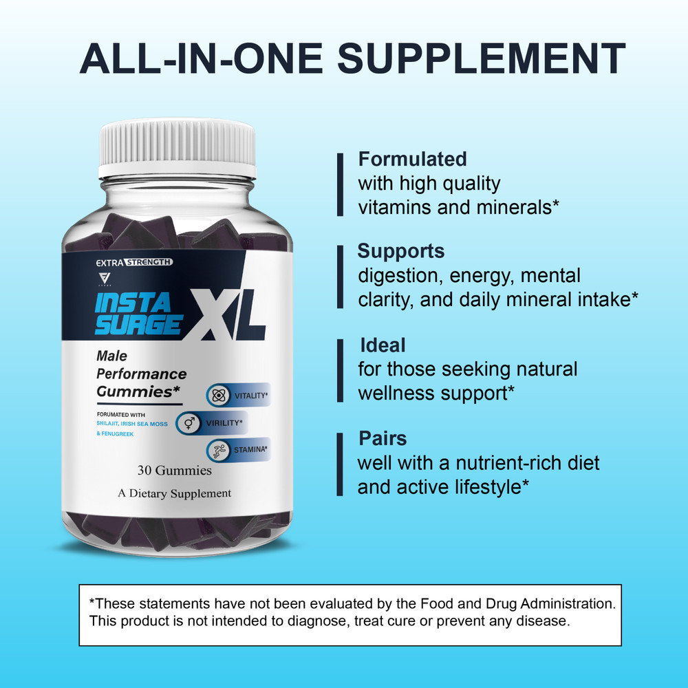 (2 Pack) Insta Surge XL Performance, InstaSurgeXL Advanced Formula (60 gummies)