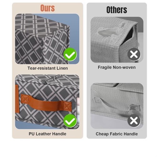 Spaceaid 4 Pack Bed Sheet Organizers and Storage, Foldable Organizer for Linen C