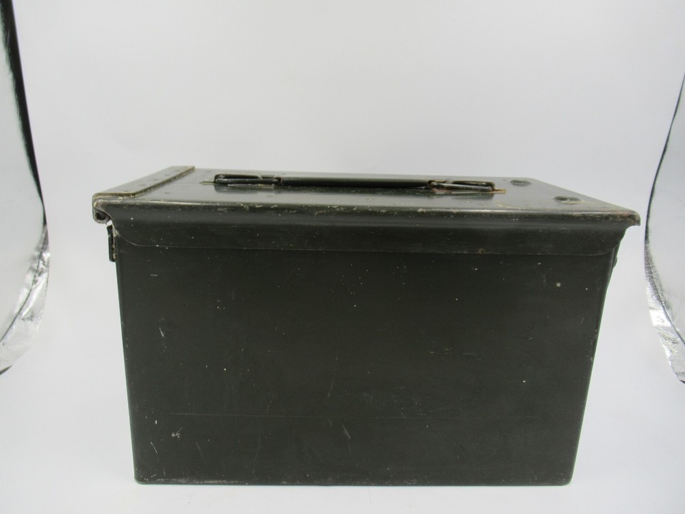 Military Ammo Box 50 Cal EMPTY contents.