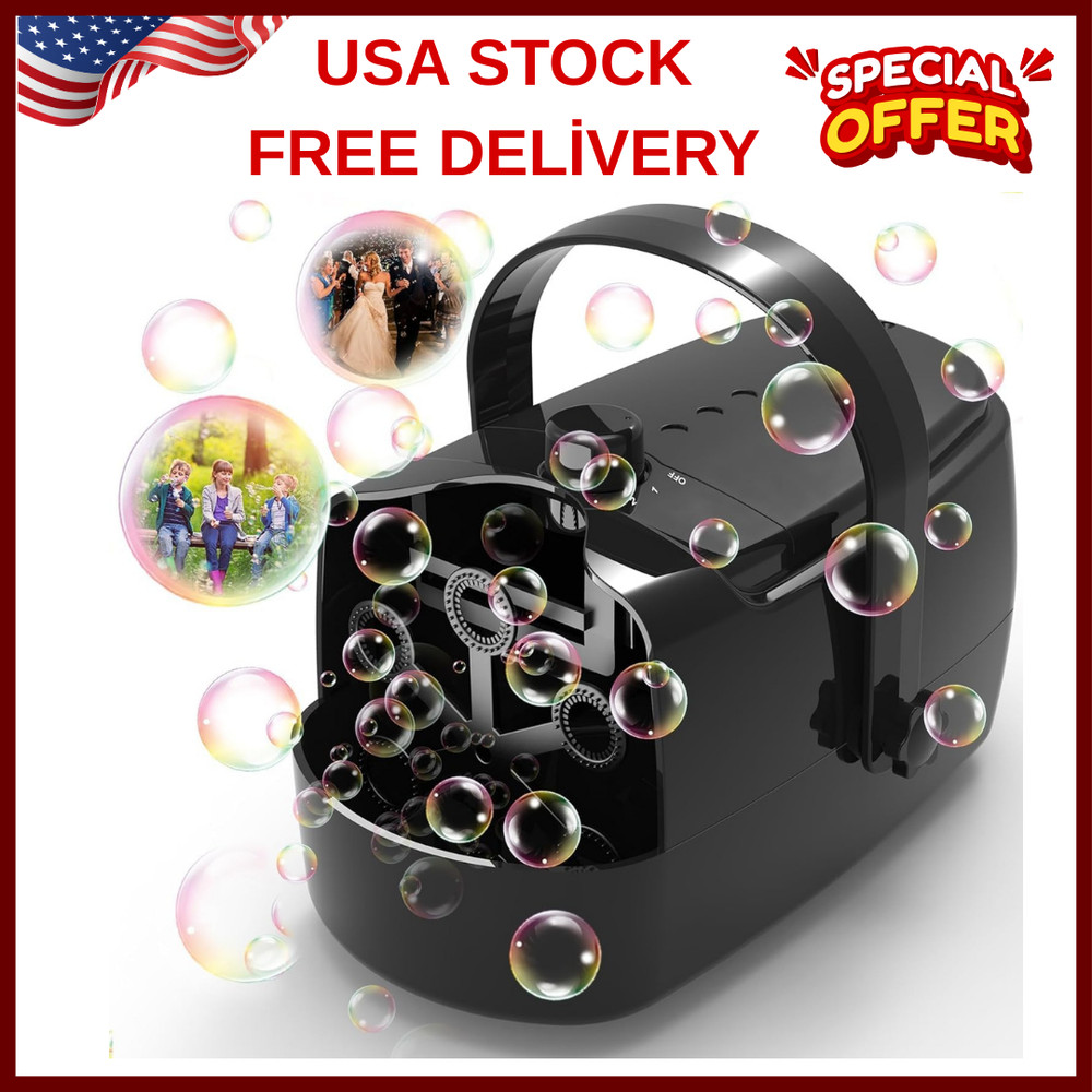 Bubble Machine Durable Automatic Bubble Blower 18000+ Big Bubbles per Minute ...