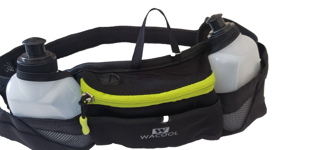 WACOOL EasyRunner HYDRATION BELT with Bottles, BLACK