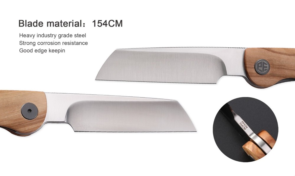 Petrified Fish PFE04 Scholar,154CM Satin/Stonewashed Blade Folding knife