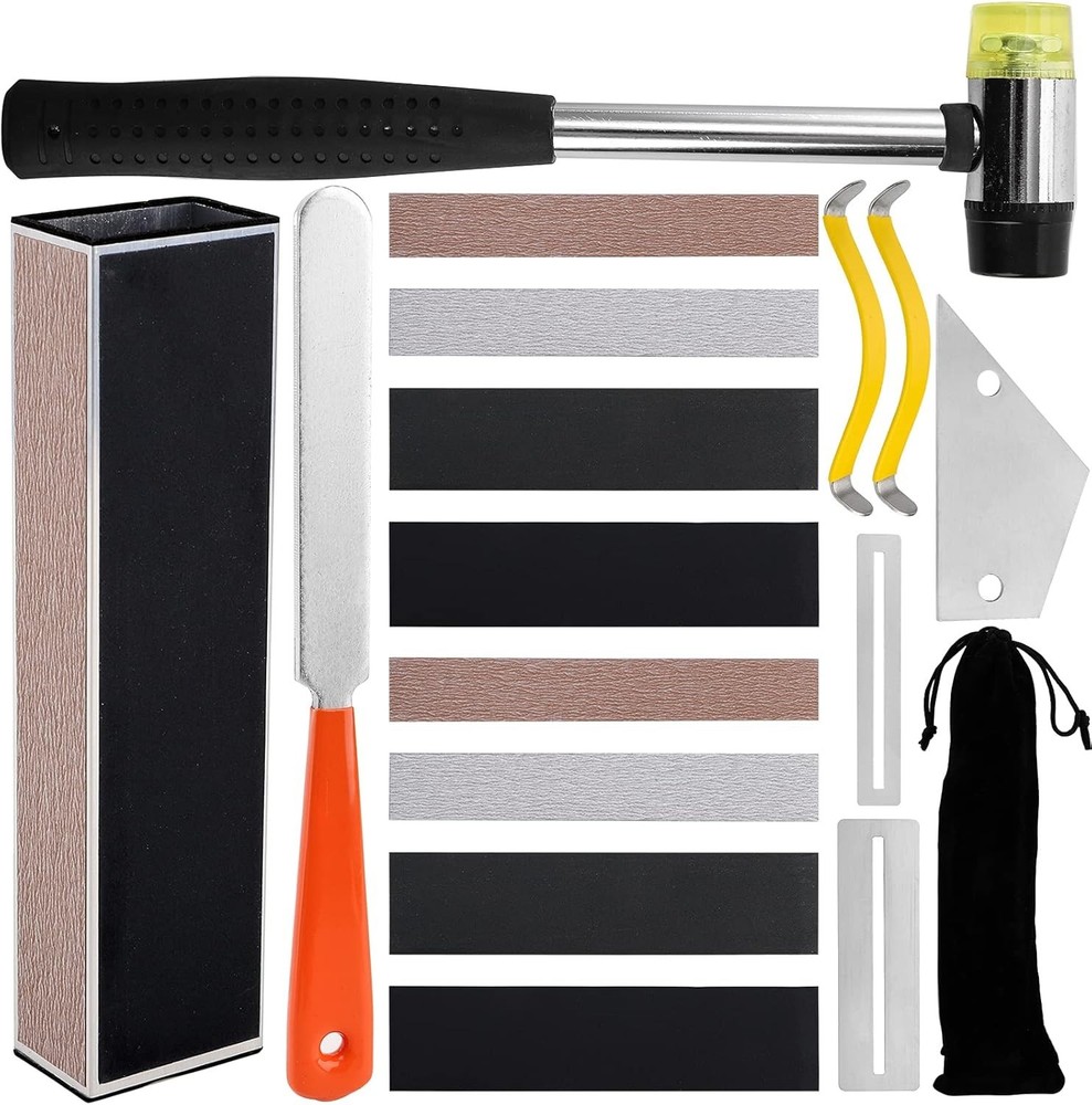 17-Piece Guitar Luthier Tool Set - Precision Maintenance for String Instruments